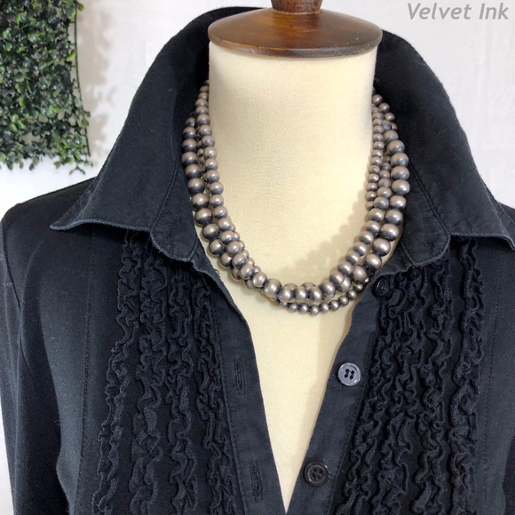 Navajo Pearls (HandMade) Sterling Silver - Picture 3 of 8